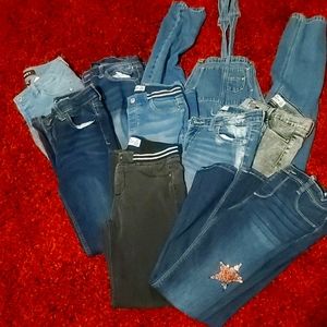 Bundle of girls jeans
